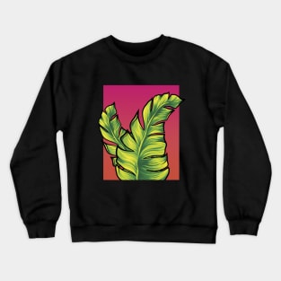 Tropical Leaves Crewneck Sweatshirt